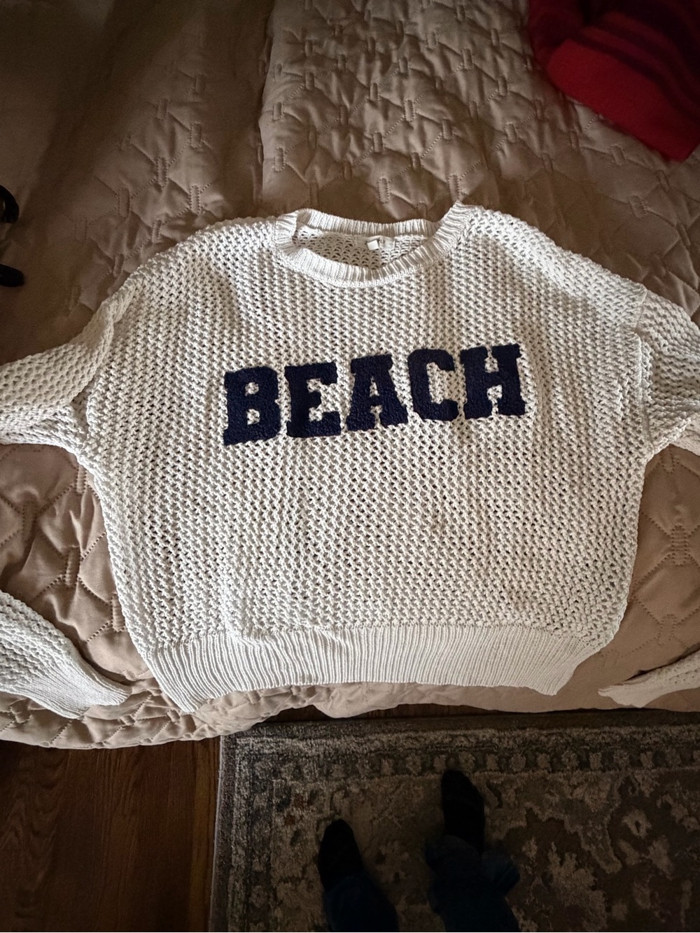 Splendid Women’s Cream 'BEACH' Knit Sweater size small